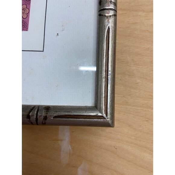 Framed Asian Inspired Art Prints Spring & Winter Bamboo-Style Silver Frame Set 2 - Picture 7 of 8